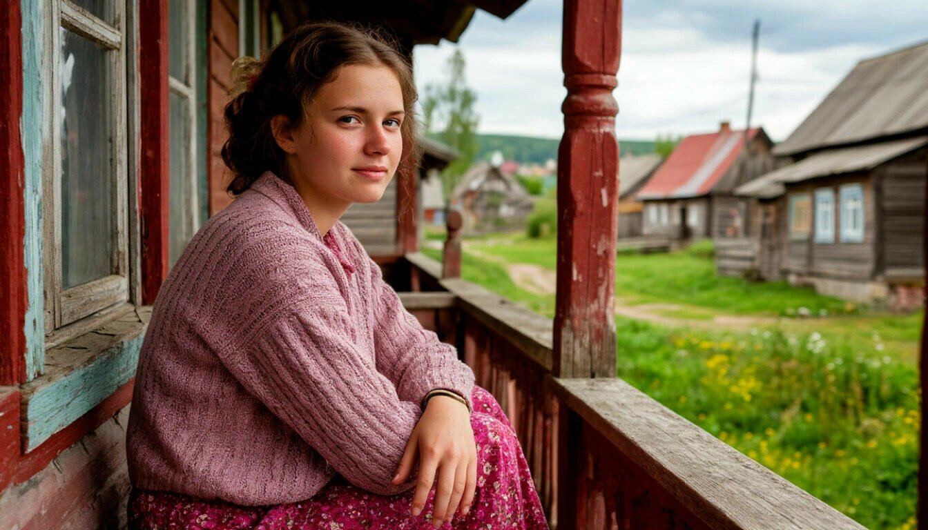 Городская дама приехала в деревню